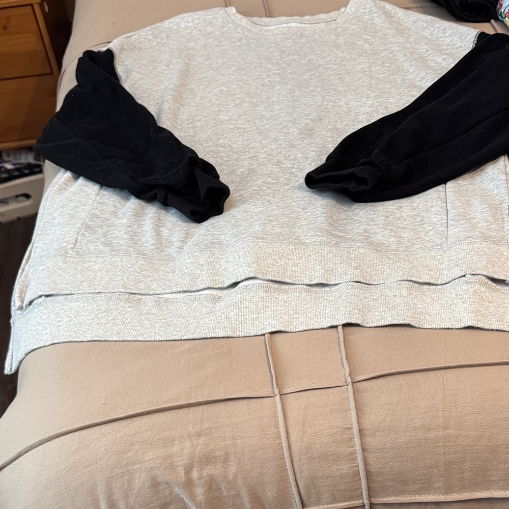 Gray and Black Sweatshirt